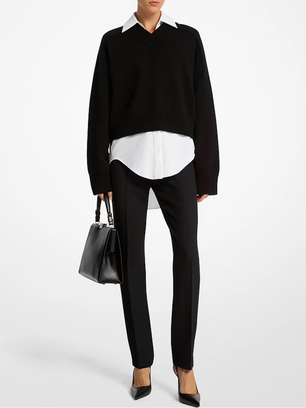 Michale Kors Collection Cashmere Varsity Sweater